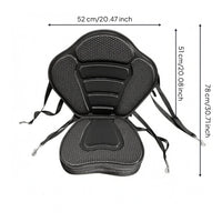 High Back Kayak Seat Textured Universal Kayak Seat Cushion Metal Hooks Water Sports Gear for Kayaking
