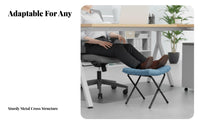 Collapsible Padded Leg Rest Space-Saving Footstool adaptable for Home Users