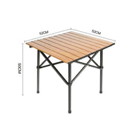 Lightweight Folding Camping Table Easy to Carry Roll-up Camp Table Anti-Slip Feet Outdoor Furniture for Barbecue