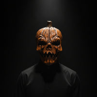 Pumpkin Face Covering Creepy Pumpkin Costume Face Covering Realistic for Adults, Cosplayers