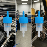 Inline Fuel Filter Transparent Inline Fuel Filter 1/4 Inch 50 Micron for DIYers, Engines