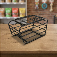 Metal Cycle Rear Pet Carrier Basket Secure Rear Rack Dog Carrier Sturdy Stable for Small Dogs, Young Dogs, Cats, Outdoor Trips, Commutes