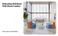 Armchair and Loveseat Combo Configurable Combination Commercial Furniture Lounge design Reception Seating for Clients, Business Owners, Sales Center, Lobby