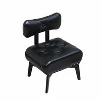 Comfortable Backrest Bow-Back Changing Stool Stable Load-Bearing Footrest Tufted Cushion Household Furniture Easy to Clean for Adults, Homeowners, Entryway, Foyer, Living Room, Bedroom