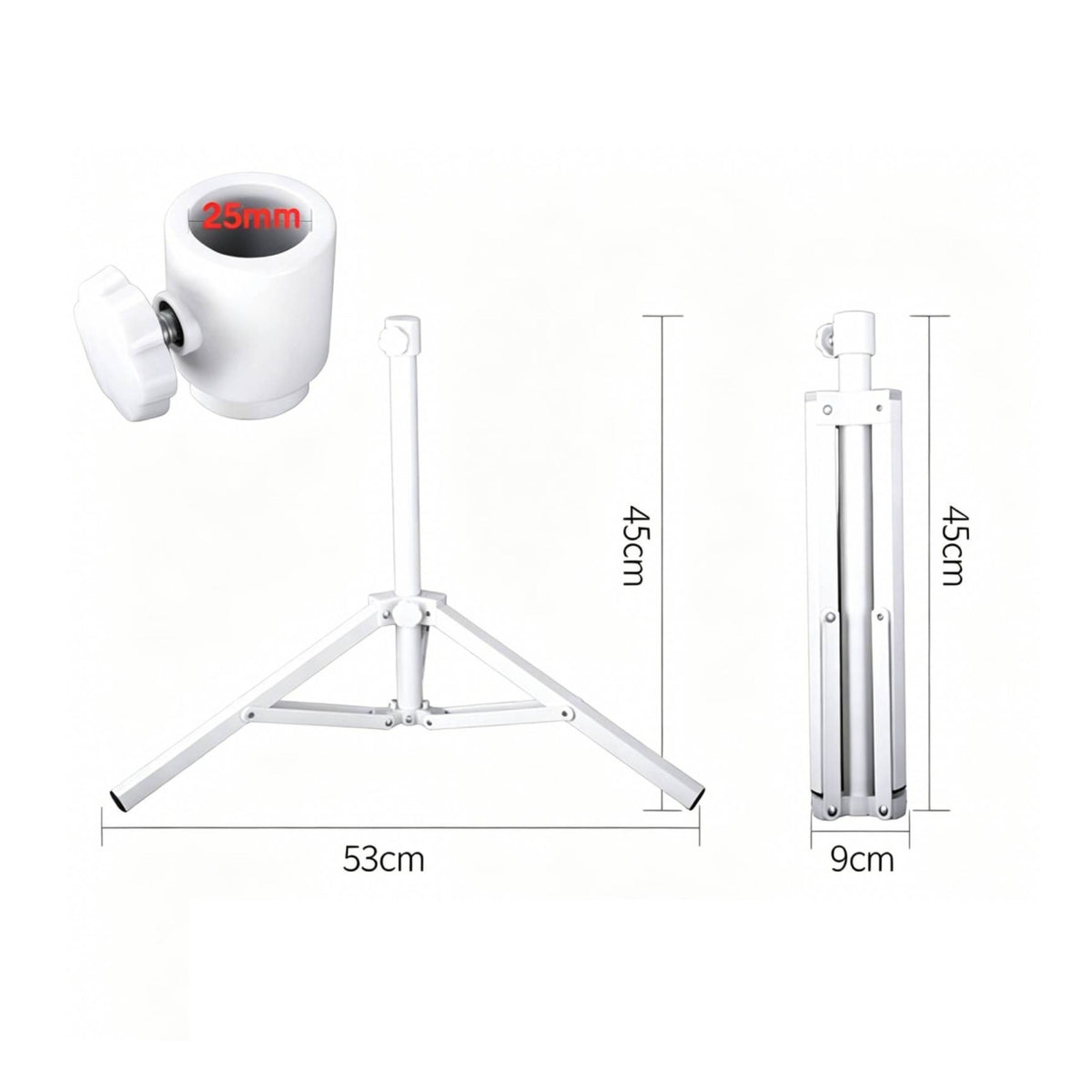 Triangular Tripod Umbrella Base Compact Folding Umbrella Base