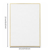 5 Pieces Shikishi Board with Gold Border Cotton Artist Signature Board Blank Art Card White for Artists, Autographs, Sketching