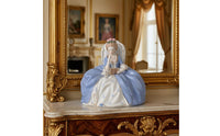 Woman Reading Statue Elegant Figurine with Book Timeless Feminine Figure Statue for Collectors