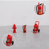 3 Pieces Realistic Miniature Fire Fighting Set Molded Dollhouse Fire Suppression Device Sturdy Dollhouse Accessory Sturdy for Collectors