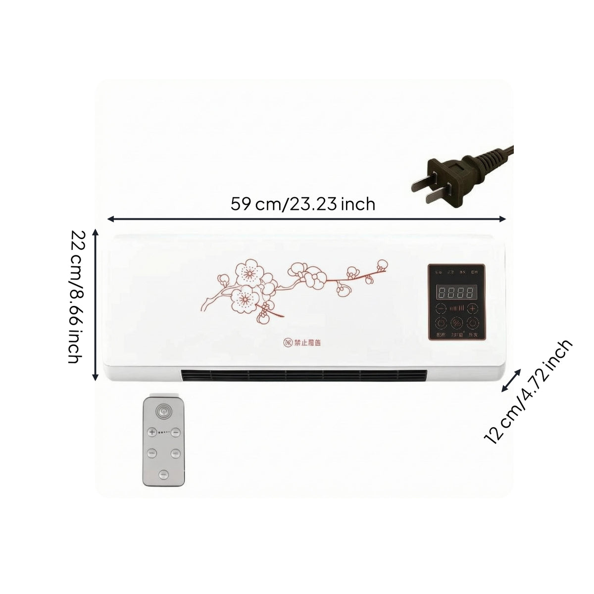 Wireless Controller Control Wall Mounted Heater Grille Wall-Mounted Heater for Tabletop