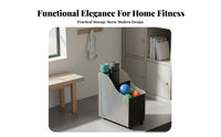 With Wheels Fitness Mat Holder Rack Space-Saving Rolling Fitness Equipment Organizer Large Capacity Fitness Mat Storage Rack Lockable Casters for Living Room, Entryway