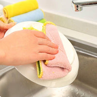 Microfibre Cloth Low Lint Cleaning Cloths, Microfibre Cloth 15cm x 25cm for Dishes, Uniform Pattern Machine Washable Tool for Kitchen Use