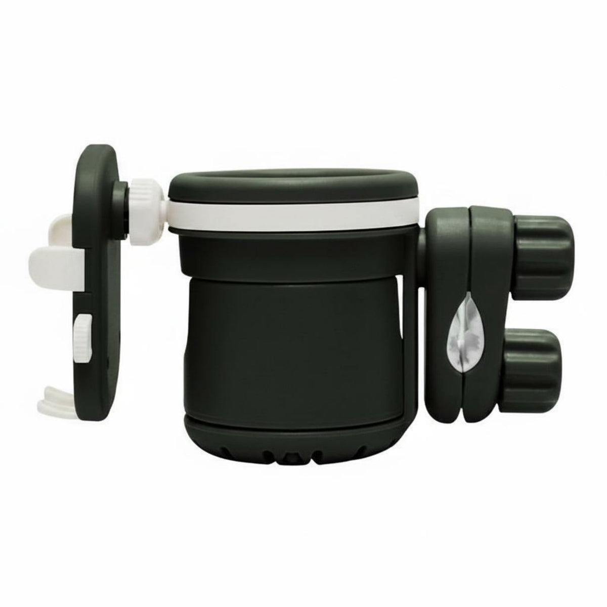 Anti-Slip Grip Stroller Cup Holder 360° Rotation Universal Clamp-on Bottle Holder for Parents