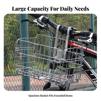Folding Bike Basket Foldable Front Hanging Bike Basket Large Capacity for Commuters, Shoppers, Grocery Shopping, Commuting, Outdoor Biking