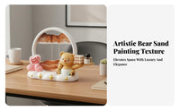 360° Rotatable Creative Landscape Hourglass Ever-Changing Scenery 3D Rotating Sandscape Picture Scratch Resistant Glass for Home, Restaurant