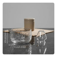 5 Pieces Glass Matcha Bowl and Whisk Set Pour Spout Design for Beginners