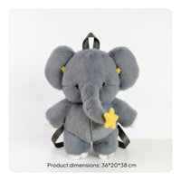 Elephant Backpack Cute Soft Backpack Book Bag Soft Rucksack Character for Toddlers, Outings, Travel