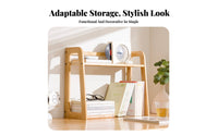 Desk Bookshelf Space-Saving Tabletop Storage Shelf Sturdy for Office Workers