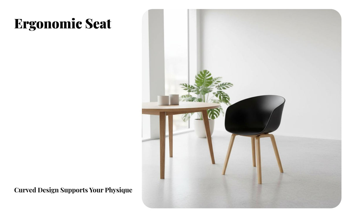 Nordic Design Molded Shell Chair adaptable Use Armless Upholstered Chair Modern aesthetic Seating Furniture Ergonomic Backrest for Homeowners, Business Owners, Interior Designers