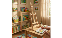 Tabletop Easel with Adjustable Frame Foldable Wooden Easel Portable Display Stand for Beginners
