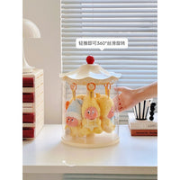 Transparent Acrylic Rotating Display Box for Blind Box Figures, Medium