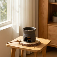 Tea Light Warmer with Bowl Heat-Resistant Ceramic Incense Burner Herb Burner Minimalist Tealight Holder Decorative