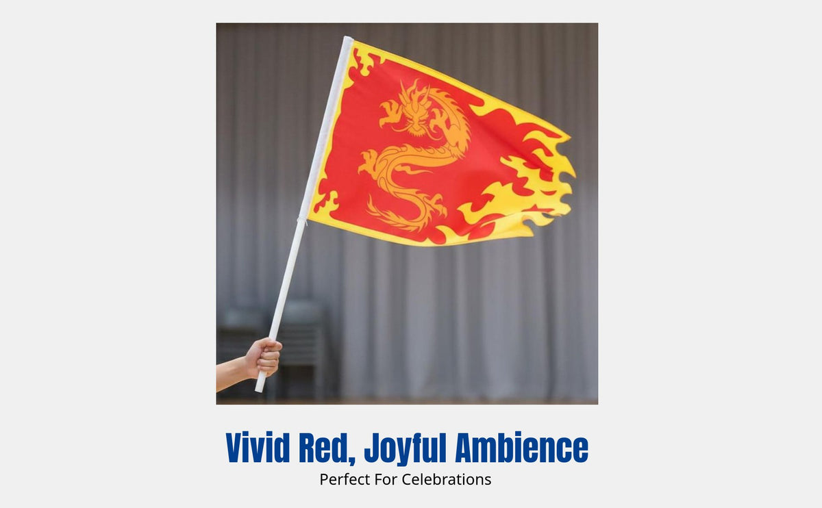 Performance Flag, Majestic Drake Dance Banner, Polyester Stage Prop, School Martial Arts Decoration