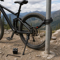 Mountain Bike Kickstand with Lock, Adjustable Side Stand for 22-29 inch Wheels & 700c Bikes