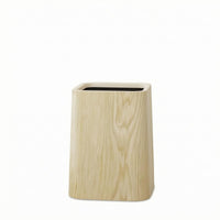 Rectangular Trash Can Wood-Grain Freestanding Trash Can Open-Top Dustbin Modern Open Lid Bin Decorative for Bedroom, Living Room