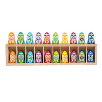 Memory Matching Board Game Cognitive Training Wooden Color Sorting Game Reasoning Growing Intellects Color Matching Puzzle for Preschoolers, Home