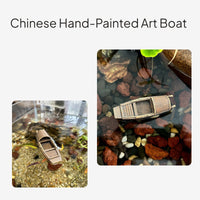 Aquarium Boat Traditional Chinese Style Boat Ornament   for Aquatic Habitat