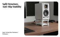 Desktop Speaker Decoupling Stand Reduces Resonance Vibration Sound-Dampening Speaker Base Improves Sound Clear Studio Speaker Stand
