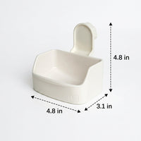Chew Resistant Bowl Lagomorph Food Bowl, Anti Tip Bowl Cage-Mounted Hanging Lagomorph Bowls, Removable HIPS Round Dish for Guinea Pig and Chinchilla