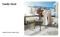 Installationtool-less foldable Drying Rack Double Bar Foldable X-Frame Drying Rack Space-Saving Clothes Stand Easy to Set up for Apartment Dwellers, Students, Homeowners, Small Spaces, Balcony, Bedroom, Dormitory