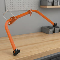 Anti-Slip Feet Steel Ladder Stabilizer Black Rubber Pads Curved Ladder Stabilizer Orange Coated