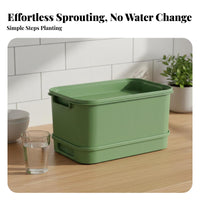 Bean Sprout Growing Pot Reusable Home Sprouting Container Low Maintenance Soil Sprouting Tray for Gardeners, Beginners, Kitchen, Windowsill