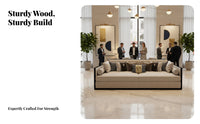 New Chinese & design Multi-Piece Couch Set Modern Minimalist Design Exposed Frame Couch and Armchair Elegant aesthetic Living Room Furniture Deep Seat for lodging Business Owners, Interior Designers, Model Home, Hotel Lobby, Guesthouse, Reception Area