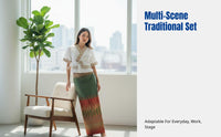 Xishuangbanna Dai Costume, Thai Style Ethnic Top, Traditional Workwear, Performance Set