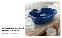 Lay-down Hair Washing Sink Comfortable Neck Support Bedside Hair Washing Tray Easy Drainage Bedside Shampoo Sink for Elderly, in Bed, Hospital, Travel