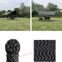 4 Pieces Strong 4mm Reflective Guy Line Compact Tent Tension Cord Heavy Duty Outdoor Gear Ultralight