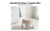 Sturdy Construction Curved Seat Sitting Stool adaptable Household Furniture low-height Footrest Stable Four-Leg Design for Children, Adults, household users, Living Room, Entryway, Bedroom