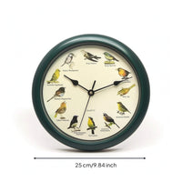 Singing Bird Clock Nature-Themed Bird Call Clock Decorative Retro for Living Room, Reading Corner
