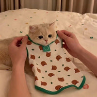 Small Dog Vest and Cat Vest Tank Top, Polyester Thin Pet Vest with Fruit Print, Anti-Shedding Dog Vest for Ragdoll and British Shorthair Cats