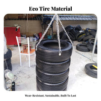 Long-Lasting Tire Strike Bag High Resilience Hanging Tire Heavy Bag 360° Swivel Shock Absorbing for Boxers, Fighters, Combat Artists, Home Gym, Dojo, Garage