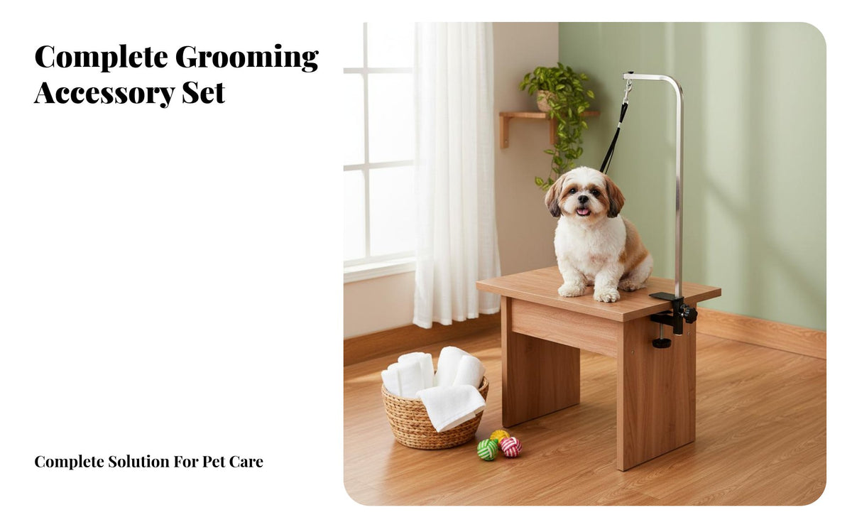Secure and Stable Pet Grooming Arm Sturdy Construction Grooming Table Restraint Arm Heavy-Duty Adjustable Pet Holder Easy to Use for Cat Owners