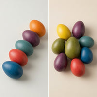 7 Pieces Realistic Wooden Easter Eggs Compact Painted Wooden Eggs Creative Ornaments Multi-Purpose for Spring Displays