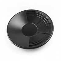 Handheld Grooved Gold Pan Shallow Gold Pan Thickened Recovery Gear Black for Miners