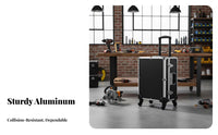 Adjustable Trolley Handle Wheeled Flight Case Heavy-Duty Construction Rolling Utility Chest Large Capacity Tool Box Reinforced Corners for Professionals, DIY Enthusiasts, Transportation, Job Sites, Workshop, on-Location Work