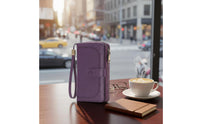 Contactless-Blocking Wallet Zipper Closure Zippered Card Holder Large Storage Capacity Small Accessory for Everyday Use, Travel, Shopping