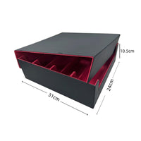 Textured Trading Card Storage Box with Dividers Shielded Trading Card Storage Box Sturdy Long-Lasting for Collectors, Gamers, Desktop Organization