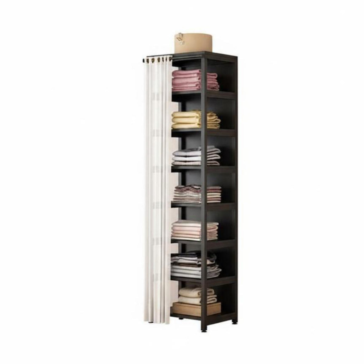 Customizable Layout configurable Open Wardrobe DIY Assembly Freestanding Closet with Shelves and Hanging Rails Space-Saving Garment Rack System Easy to Assemble for Apartment Dwellers, Renters, Homeowners, changing area